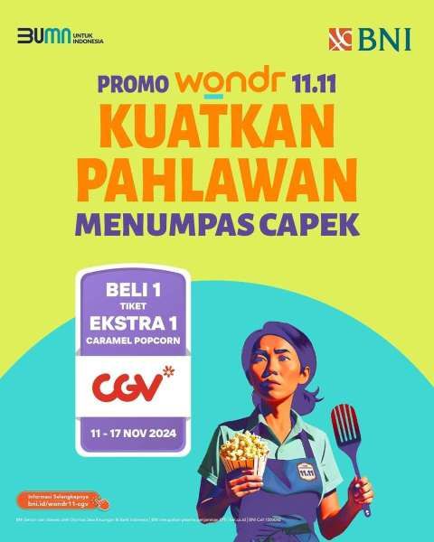 Promo 11.11 Wondr by BNI di CGV 11-17 November 2024