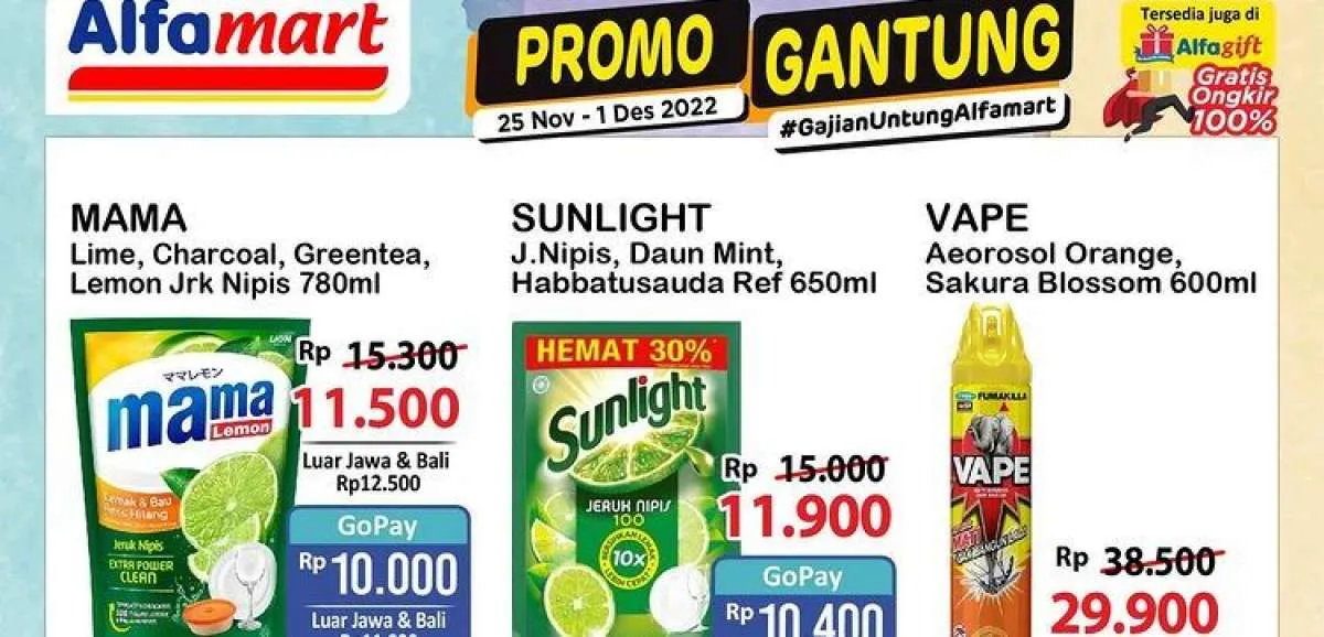 Harga Promo JSM Alfamart Hari Ini 25 November 2022, Belanja Hemat di Promo Gantung