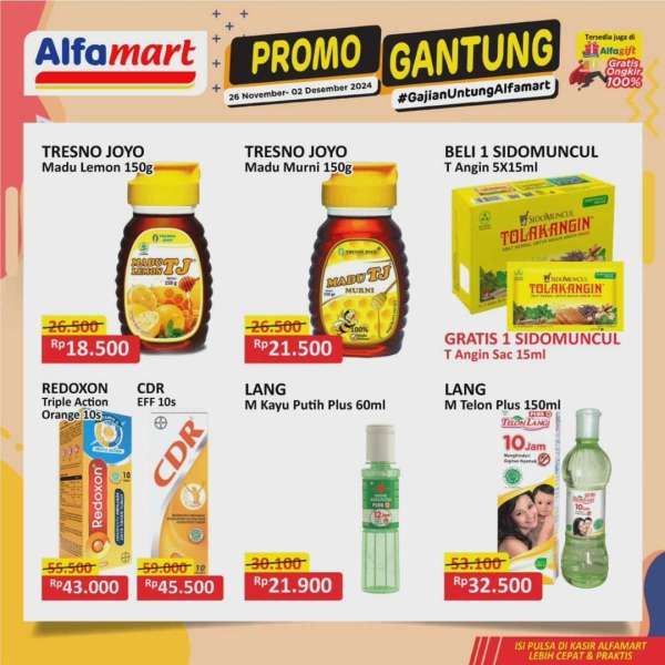 Promo Alfamart Gantung Periode 26 November-2 Desember 2024