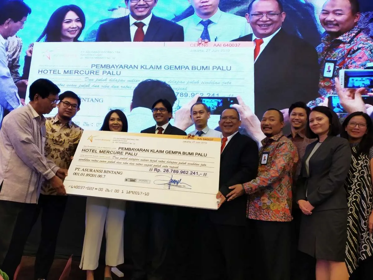 Asuransi Bintang lunasi klaim asuransi gempa kepada Hotel Mercure Palu