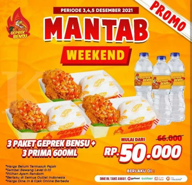 Promo Geprek Bensu Weekend