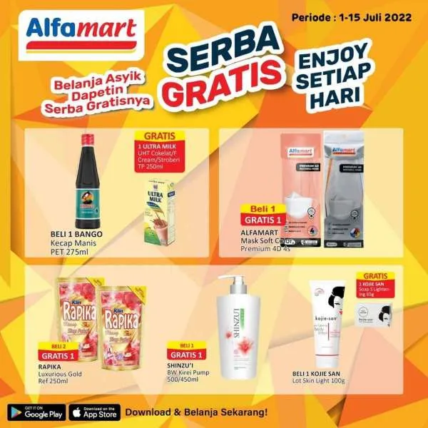 Promo Alfamart Serba Gratis Periode 1-15 Juli 2022
