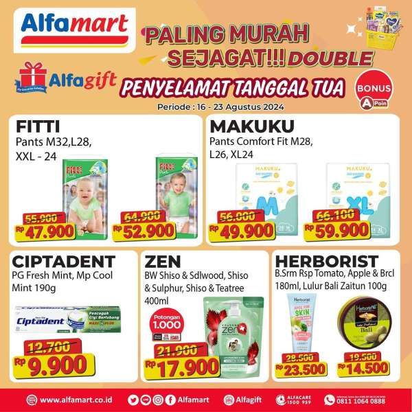 Promo Alfamart Paling Murah Sejagat 16-23 Agustus 2024