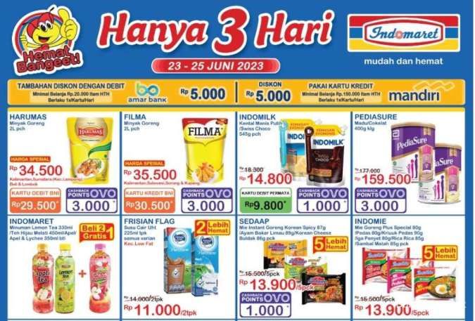 Katalog Harga Promo Indomaret Hanya 3 Hari periode 23-25 Juni 2023 
