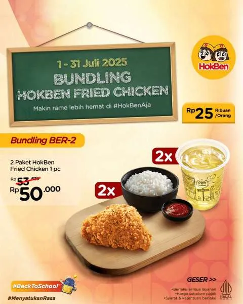 Promo Bundling HokBen Fried Chicken Ber-2 Juli 2025