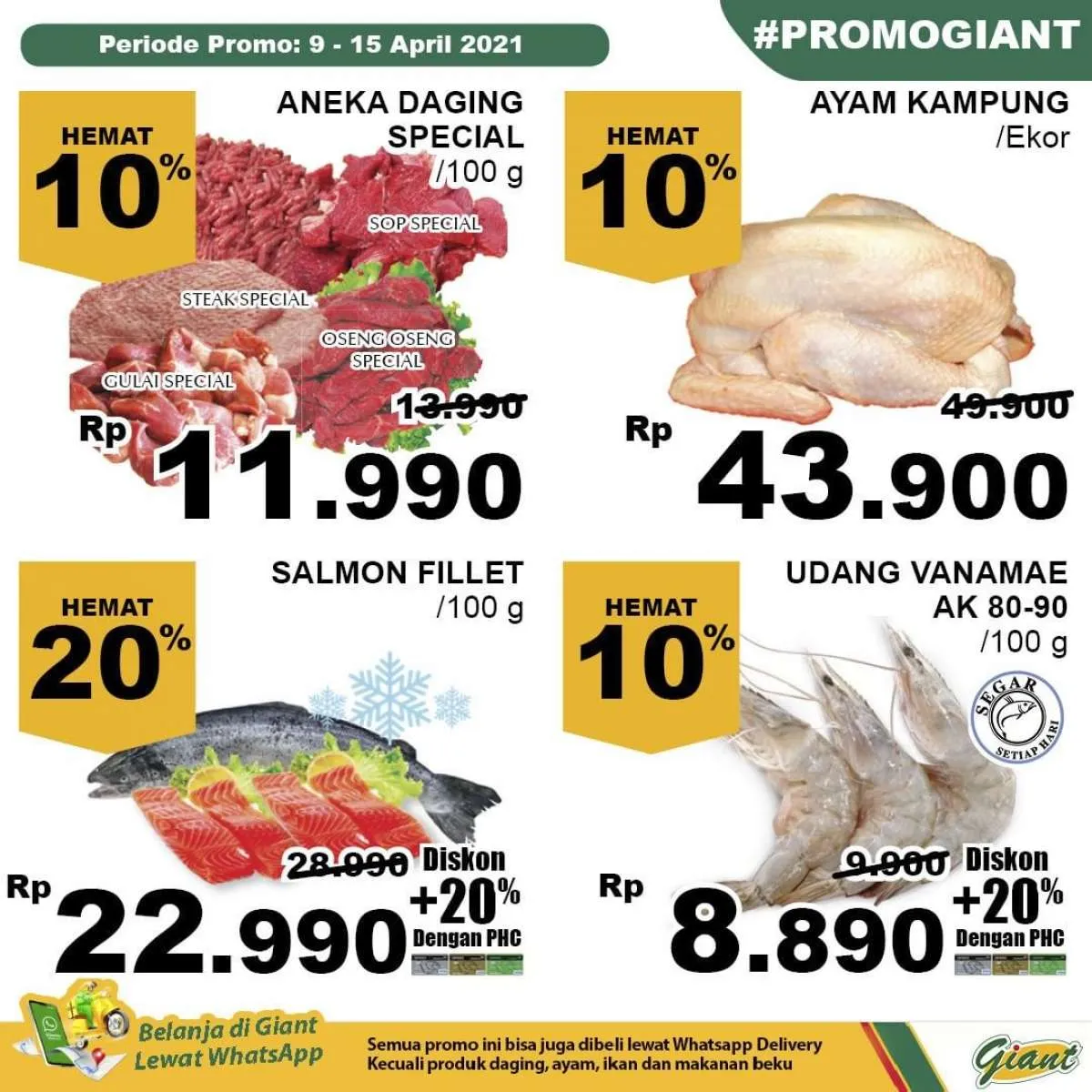 Promo Giant weekday 12 April 2021, ada diskonan produk sehari-hari hingga 40%!