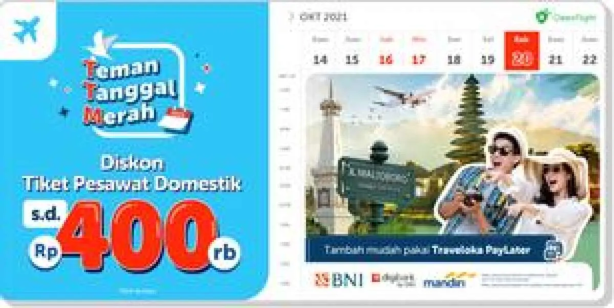 Promo Traveloka Pesawat Murah Diskon Tiket Pesawat Domestik Hingga Rp 400.000