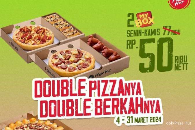 Promo Pizza Hut 4-31 Maret 2024, Paket Ramadan Feast-Double Pizza Mulai Rp 50.000