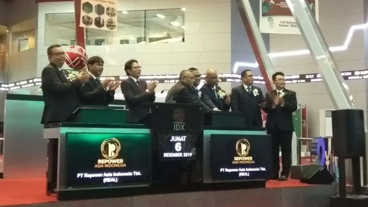 Perdagangan perdana, saham Repower Asia Indonesia (REAL) naik 70% 