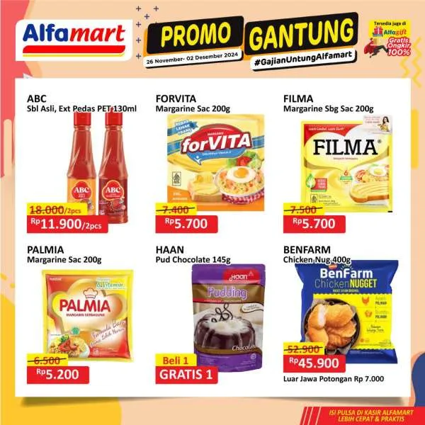 Promo Alfamart Gantung Periode 26 November-2 Desember 2024