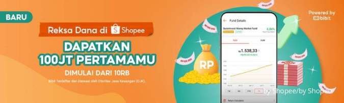Shopee Gandeng Bibit Hadirkan Fitur Reksadana
