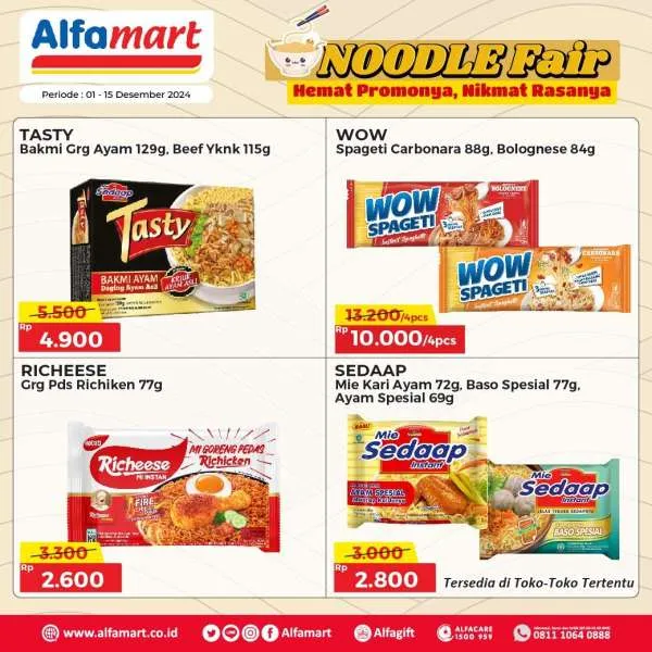 Promo Alfamart Noodle Fair Periode 1-15 Desember 2024