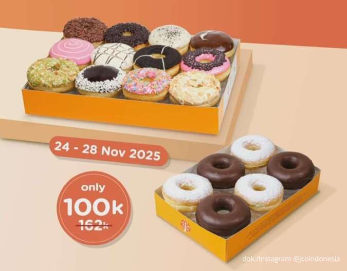 Tinggal 2 Hari! Promo JCO 4EVER Beli 1 Lusin Donut Gratis 1/2 Lusin Cuma Rp 100.000