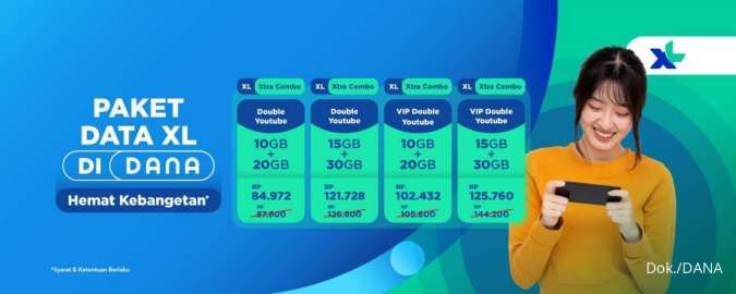 Promo DANA 1-24 Maret 2022, Beli Paket Data XL Dapat Diskon Spesial!