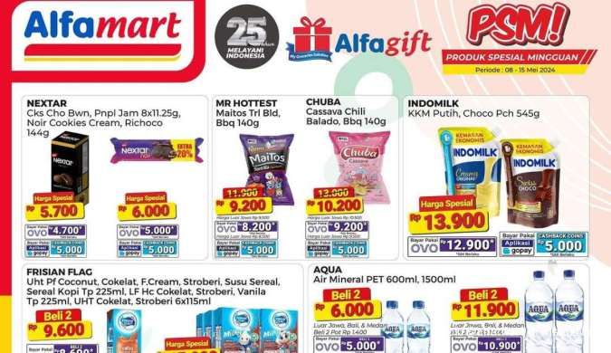 Promo PSM Alfamart Terbaru 8-15 Mei 2024, Dapatkan Indomilk Harga Spesial & Cashback