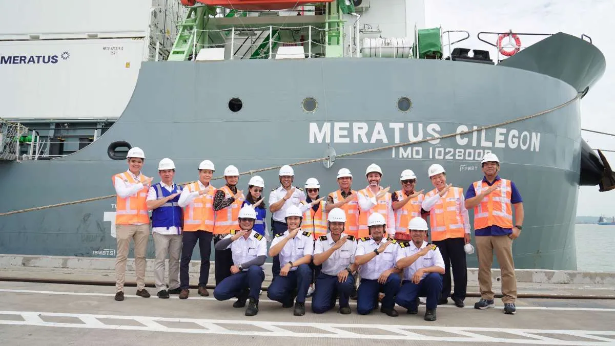 Potensi Menjanjikan, MV Cilegon Milik Meratus Sandar Perdana di Terminal Teluk Lamong