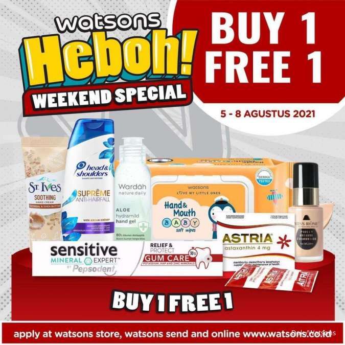 Promo Beli 1 Gratis 1 di Watsons, Berlaku Cuma 4 Hari Saja!