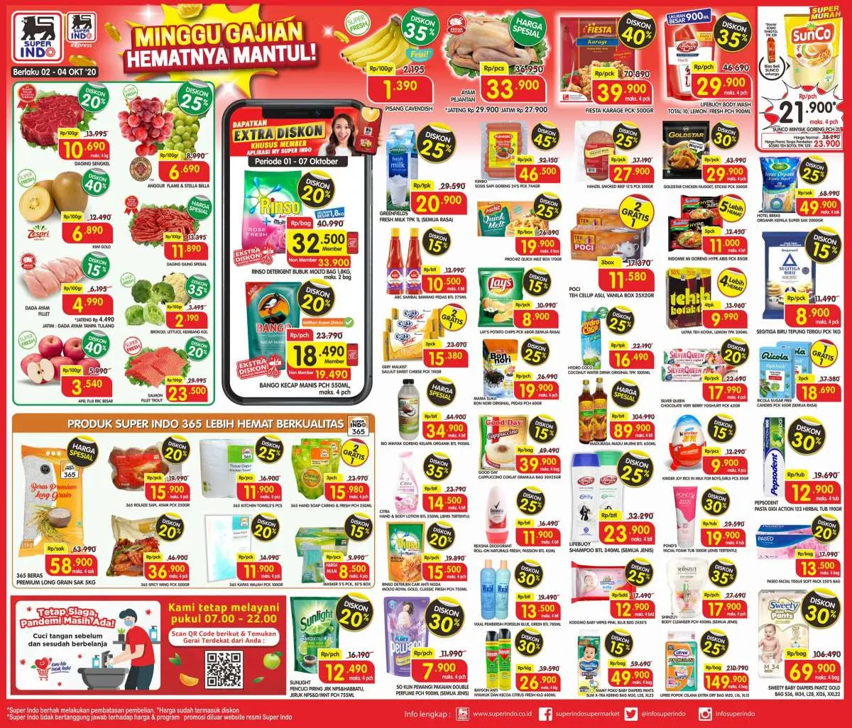 Promo Superindo weekend 2-4 Oktober 2020, diskonan hari ini!