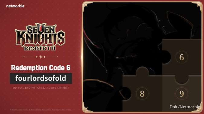 Kode redeem Seven Knights Rebirth event Mysterious Puzzle berhadiah Key