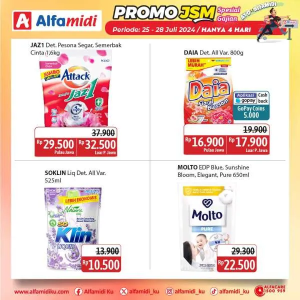 Promo JSM Alfamidi Hanya 4 Hari Spesial Gajian Periode 25-28 Juli 2024