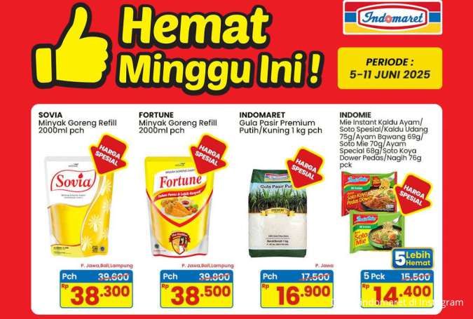 Promo Indomaret 5-11 Juni 2025, Belanja Minyak Goreng dan Gula Pasir Harga Spesial 