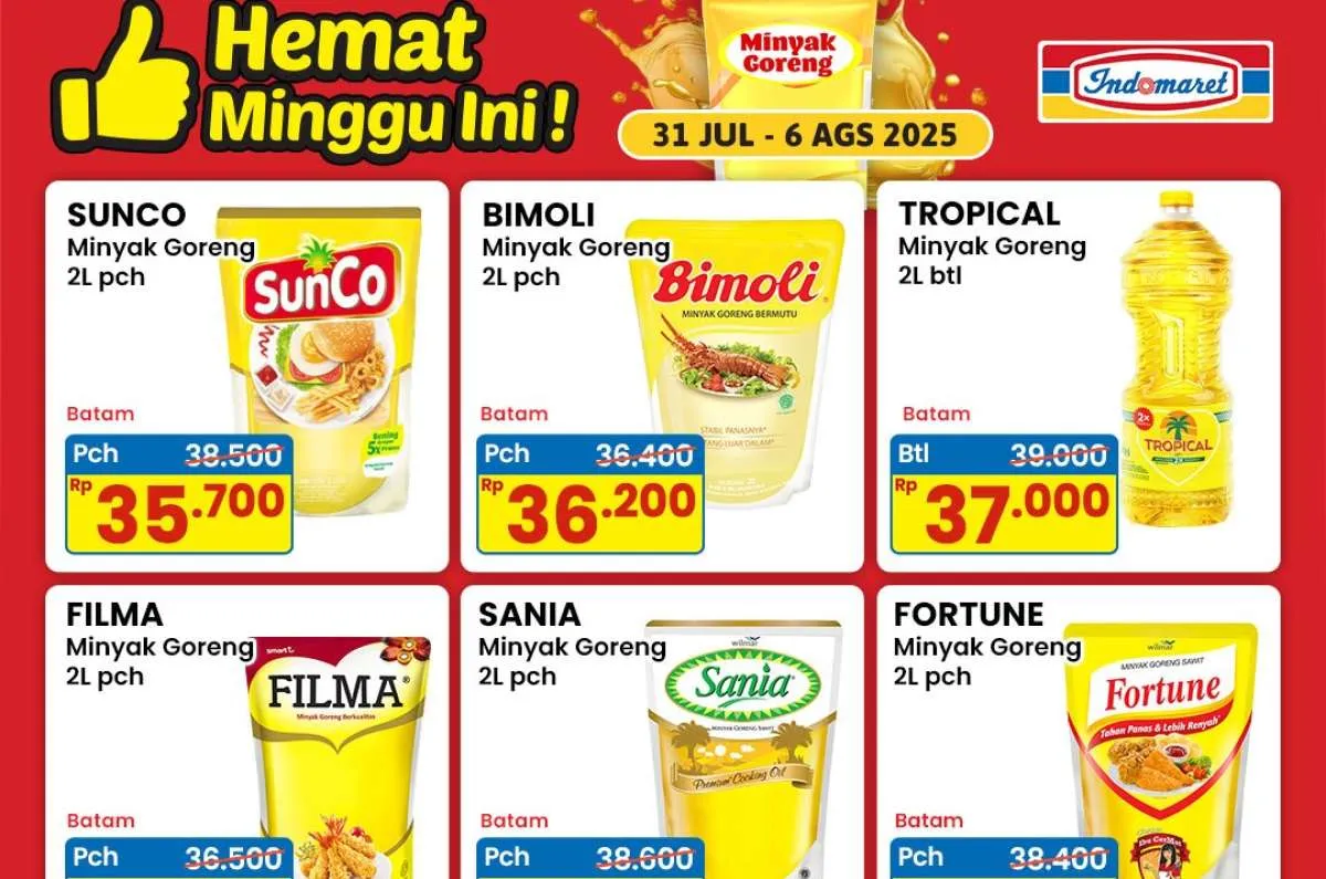 Promo Indomaret Minyak Goreng Hemat hingga 6 Agustus 2025, Ada Ekstra Diskon Rp 5.000