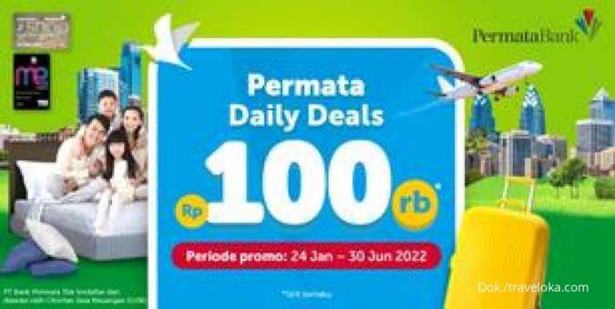 Promo Kartu Kredit Permata, Transaksi Produk Traveloka Diskon Rp 100.000 