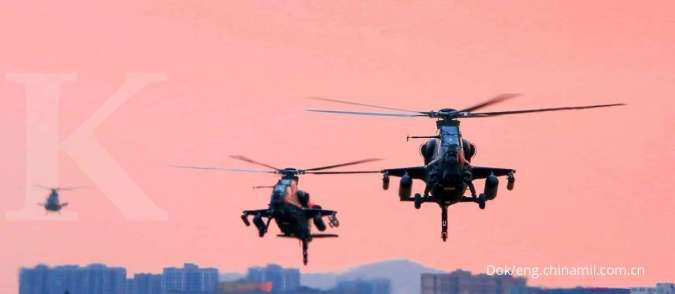 Drone pengintai dan helikopter serang, kombinasi tempur China bikin gentar