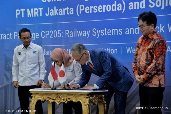 Penandatanganan Paket Kontrak 205 MRT Jakarta,Menhub:Proyek Ini Perluas Jangkauan MRT