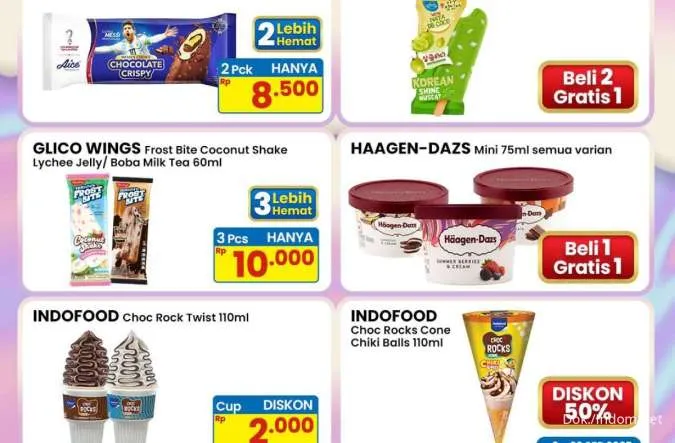 Promo Es Krim Indomaret Periode 4-17 September 2025, Beli 1 Gratis 1 Haagen-Dazs Mini