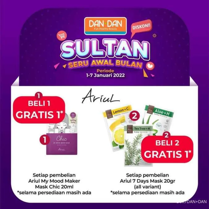 Promo DAN+DAN Sultan (Seru Awal Bulan) 1-7 Januari 2022