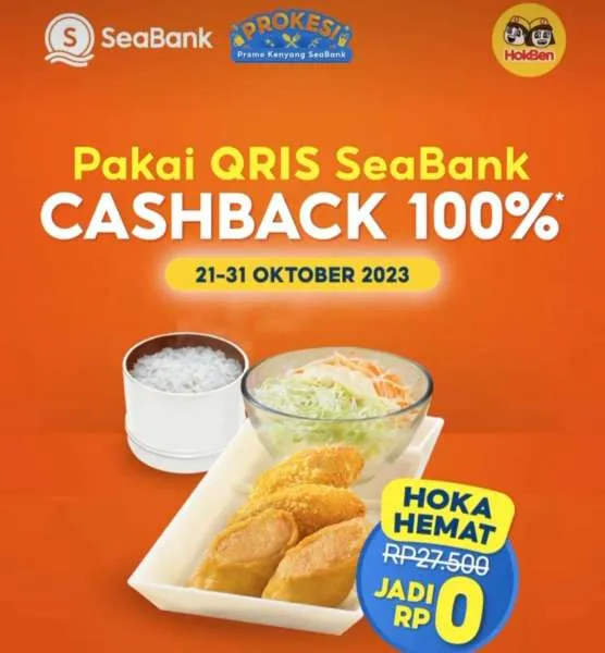 Promo Seabank x Hokben cashback 100%