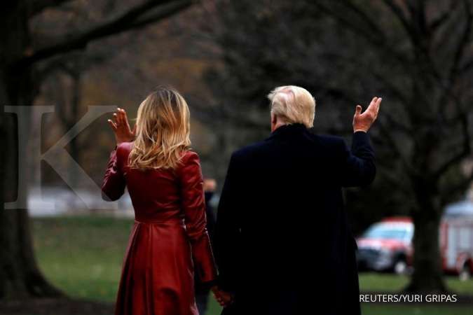 Presiden AS Donald Trump bersama Melania Trump