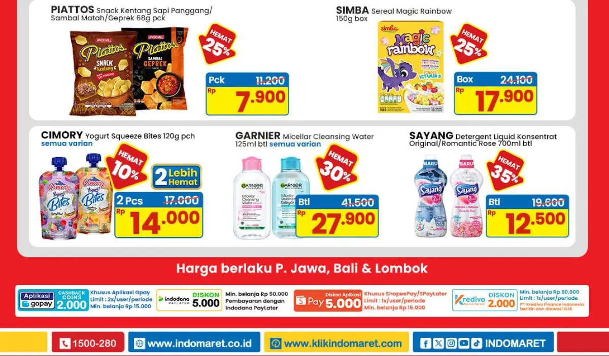 Promo Indomaret Weekend Terbaru Mei 2025, Garnier dan Deterjen Hemat Sampai 35%
