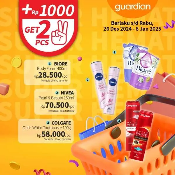 Promo Guardian Super Hemat Periode 26 Desember 2024-8 Januari 2025