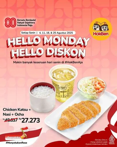 Promo HokBen Hello Monday Agustus 2025