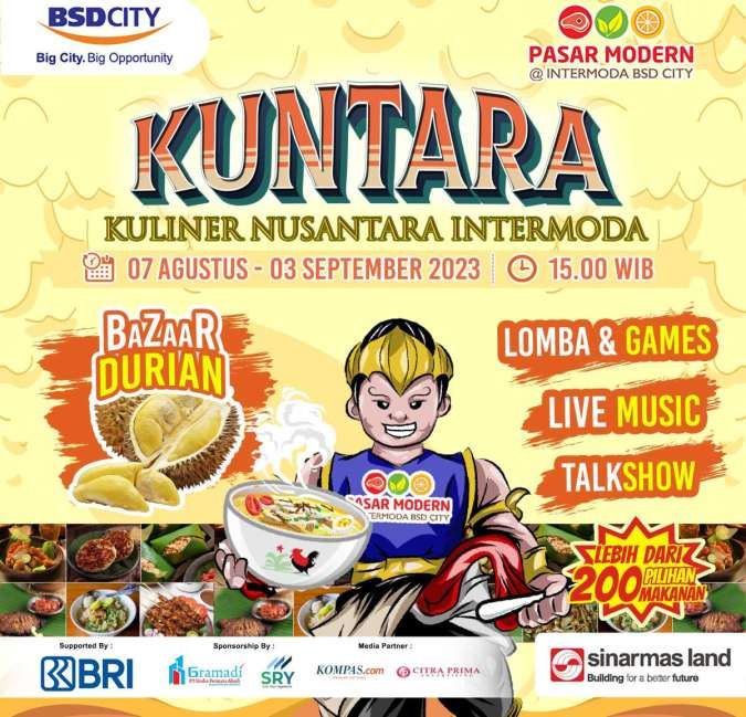 Pasar Modern Intermoda BSD Hadirkan KUNTARA, Festival Kuliner Nusantara Intermoda 