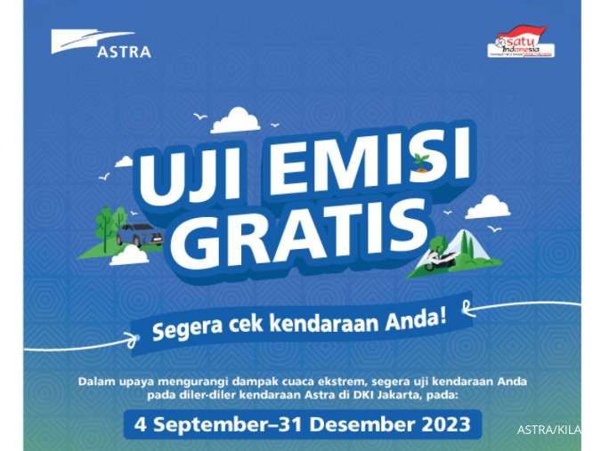 Astra (ASII) Fasilitasi Uji Emisi Gratis Kendaraan Pelanggan di Diler Astra Jakarta