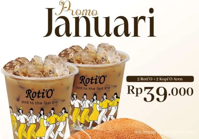Ragam Promo Roti'O Periode Januari 2026, Bundling 2 Roti & 2 Minuman Cuma Rp 39.000