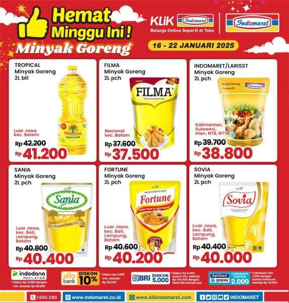 Promo Minyak Goreng di Indomaret Hemat Minggu Ini 16-22 Januari 2025