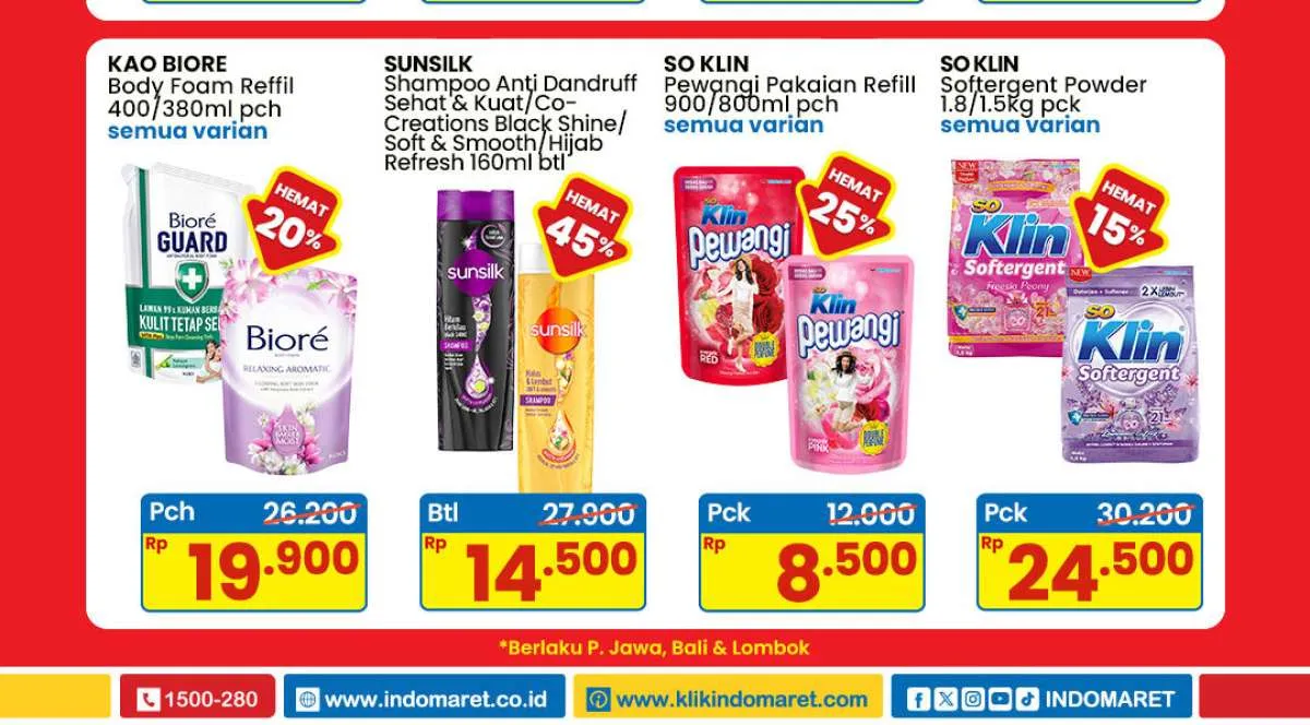 Promo Indomaret Weekend Minggu 13 Juli 2025, Potongan Harga untuk So Klin Pewangi