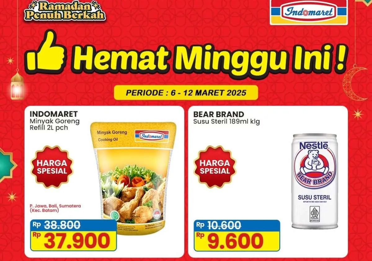 Promo Indomaret Hemat Sampai 12 Maret 2025, Minyak Goreng & Bear Brand Harga Spesial