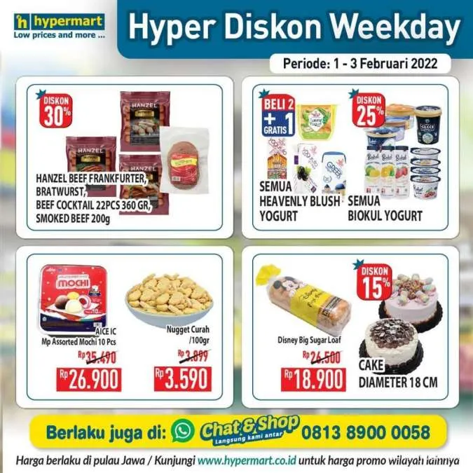 Promo Hypermart Hyper Diskon Weekday Periode 1-3 Februari 2022