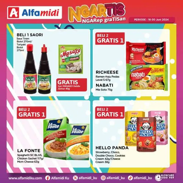 Promo Alfamidi Ngartis (Ngarep Gratisan) Periode 16-30 Juni 2024