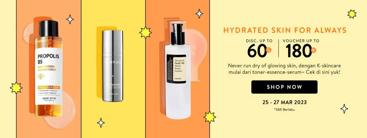 Promo Sociolla Terbaru, Diskon 60% untuk Hydrating Skincare dari Beragam Merek
