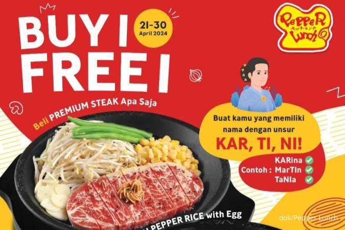 Promo Pepper Lunch Buy 1 Free 1 Menu Tertentu Edisi Hari Kartini 21-30 April 2024