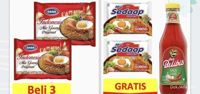 Promo Alfamart Serba Gratis 1-15 Juli 2024, Saus Belibis Beli 1 Gratis 2 Mi Sedaap!