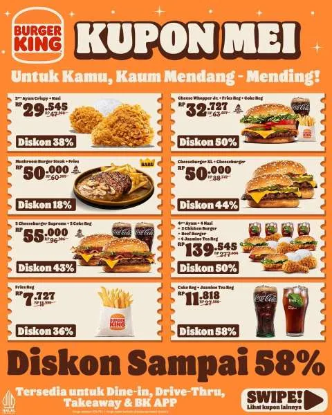 Promo Burger King Kupon Mei 2025