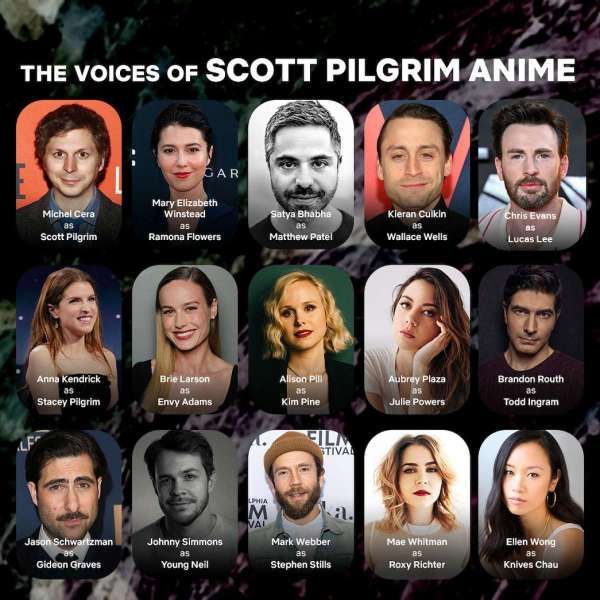 Para pemeran atau cast anime Scott Pilgrim Netflix