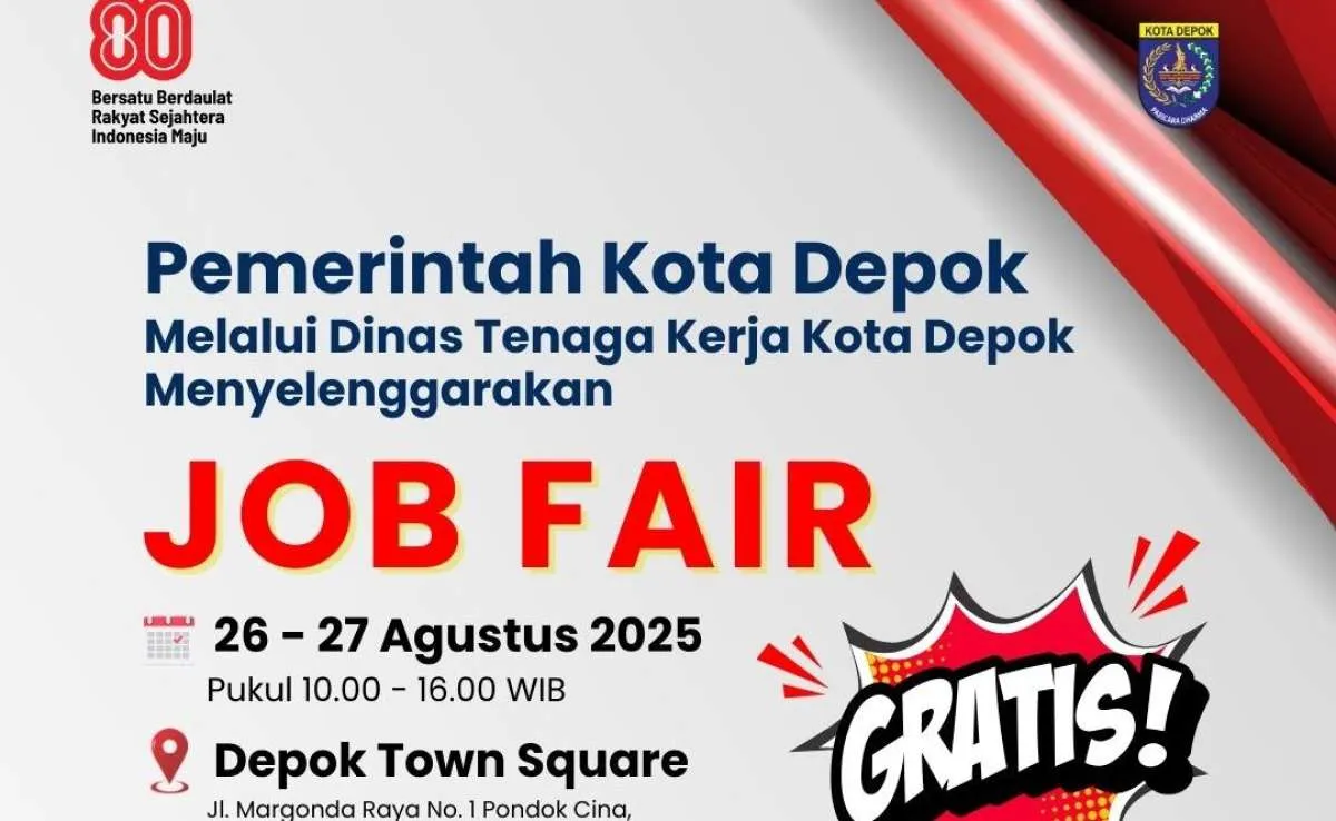 Jadwal Job Fair Kota Depok Agustus 2025, Ini Lokasi dan Cara Daftarnya